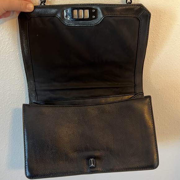 Rebecca Minkoff Black Quilted Leather Crossbody Purse - Picture 9 of 13